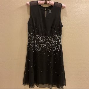 Venus black cocktail dress with sequins